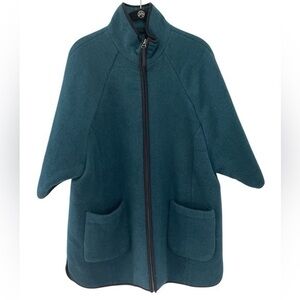 Old Navy Cocoon oversized cape coat with plaid lining in size small